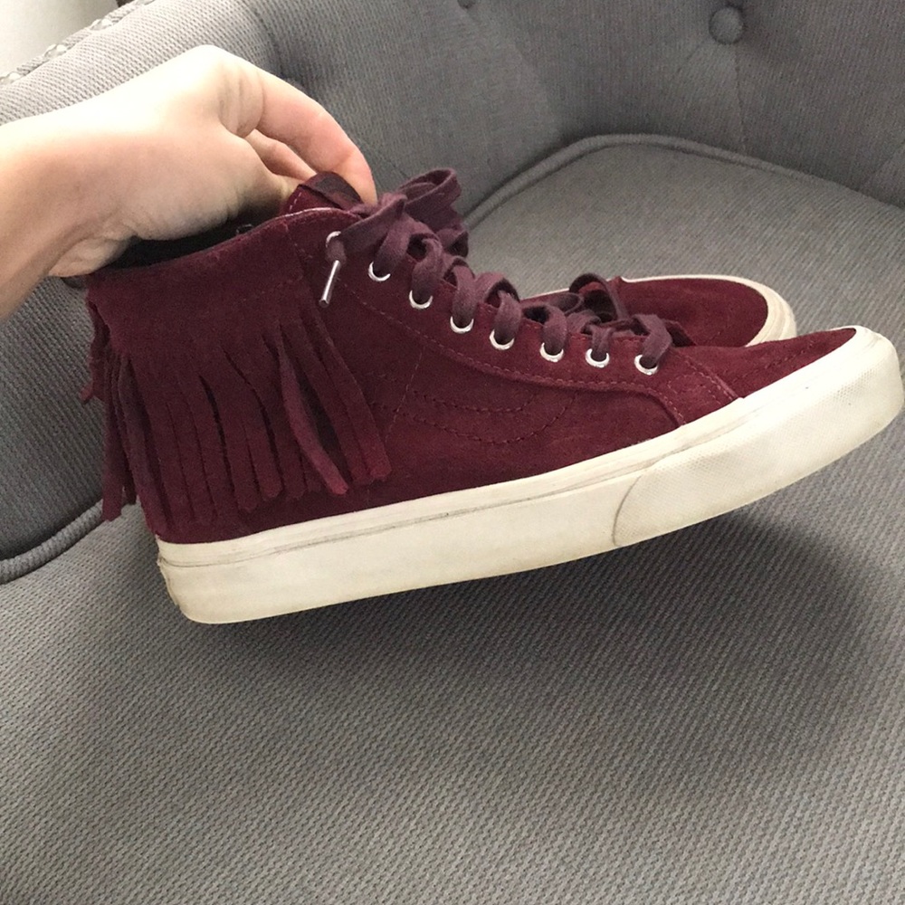 Fridge maroon laced vans wmns 8